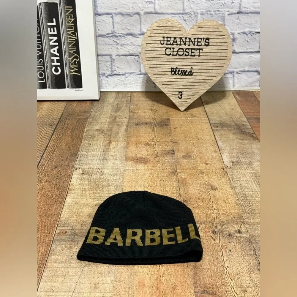 Black barbell Beanie